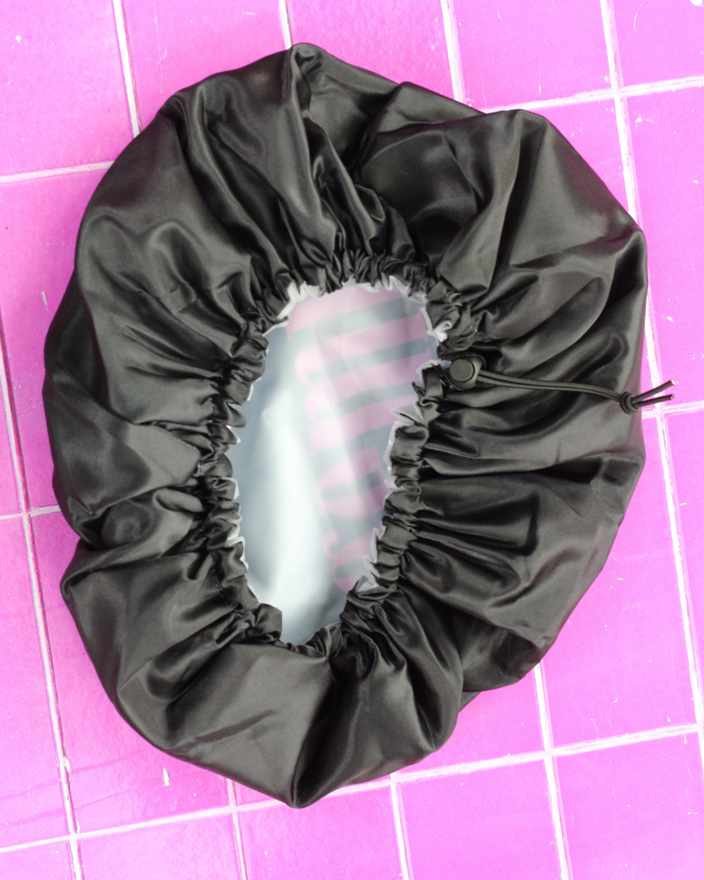 Adjustable Satin-lined Shower Cap